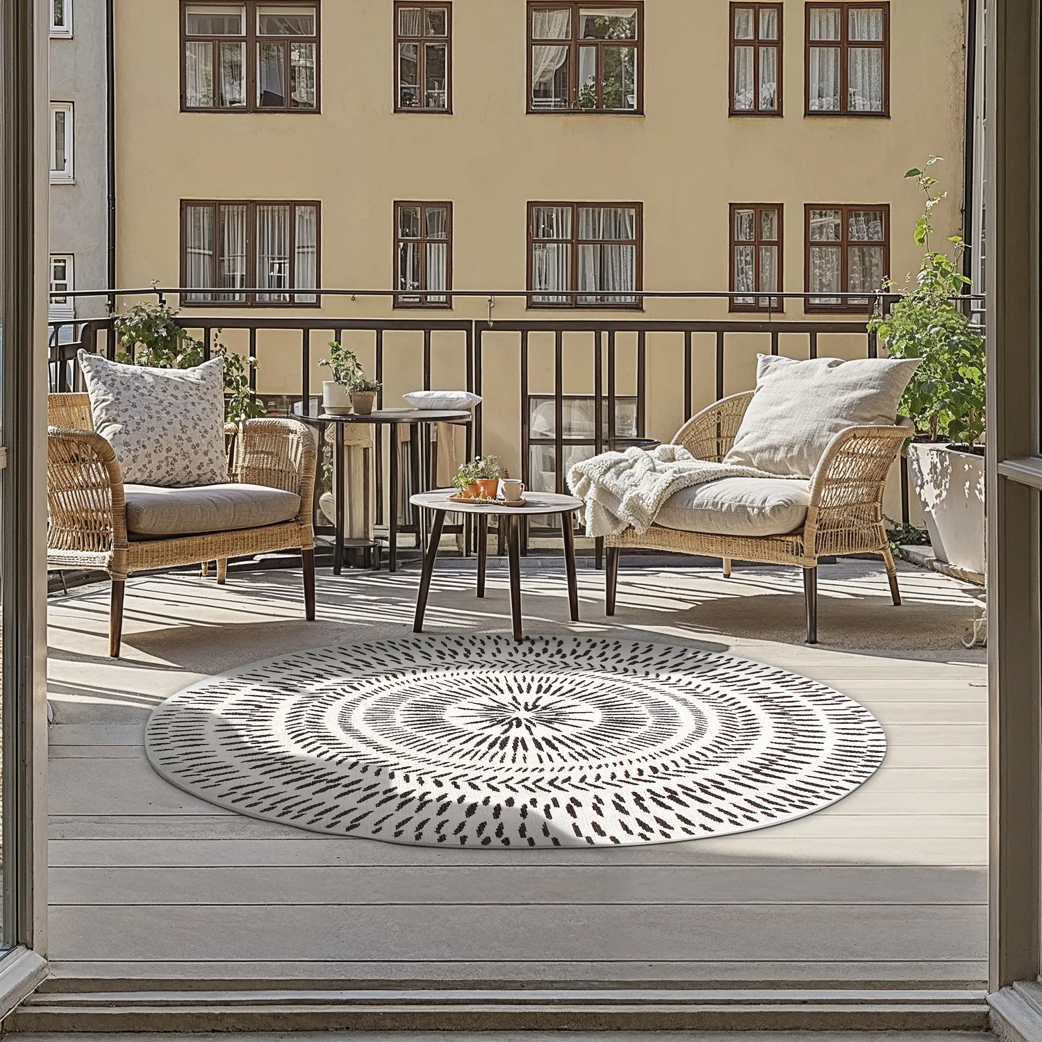 Tapete redondo - Brussels Night (cinza)