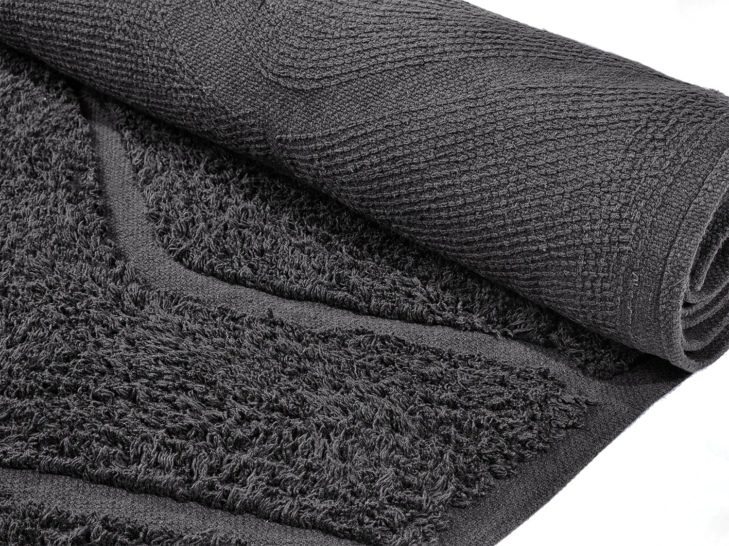 Tapetes felpudos - Brynn Natural Cotton Shaggy (preto)