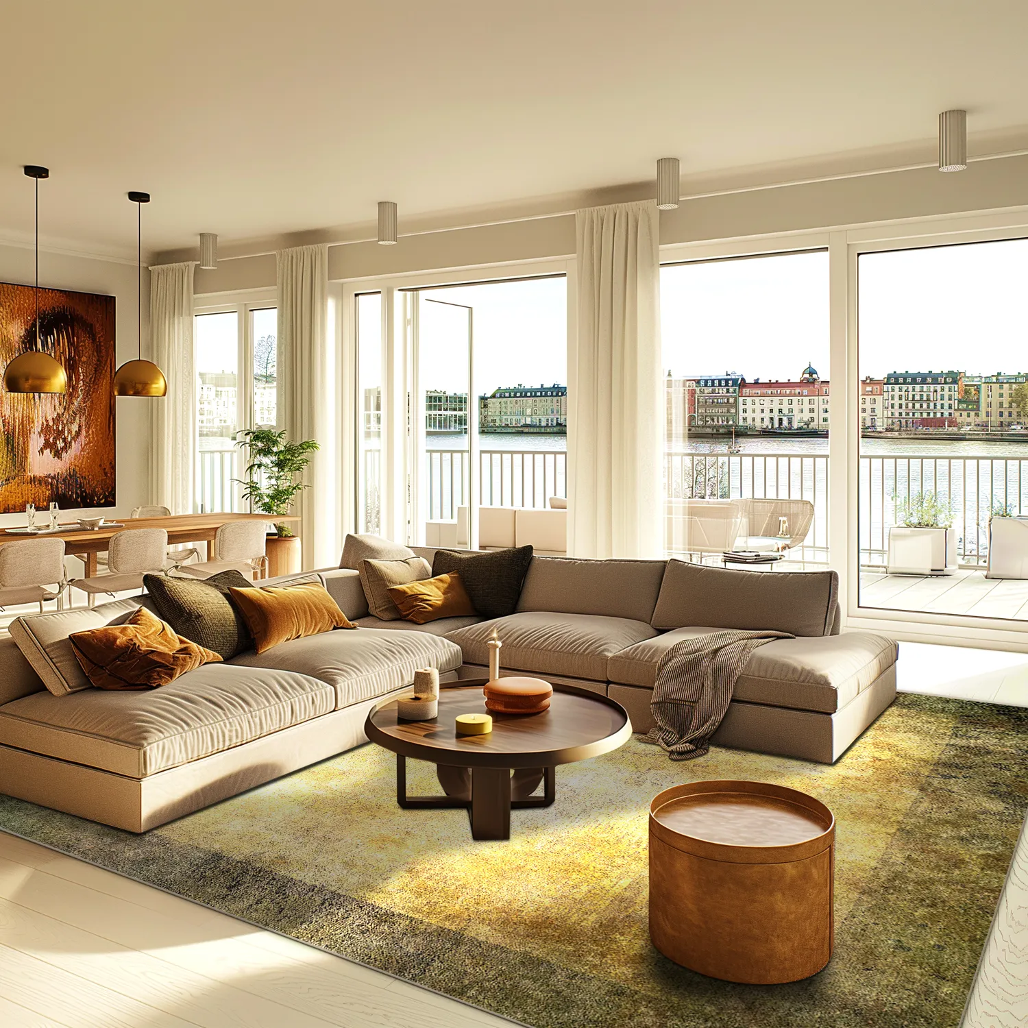 Tapete Wilton - Campana (bege/amarelo)