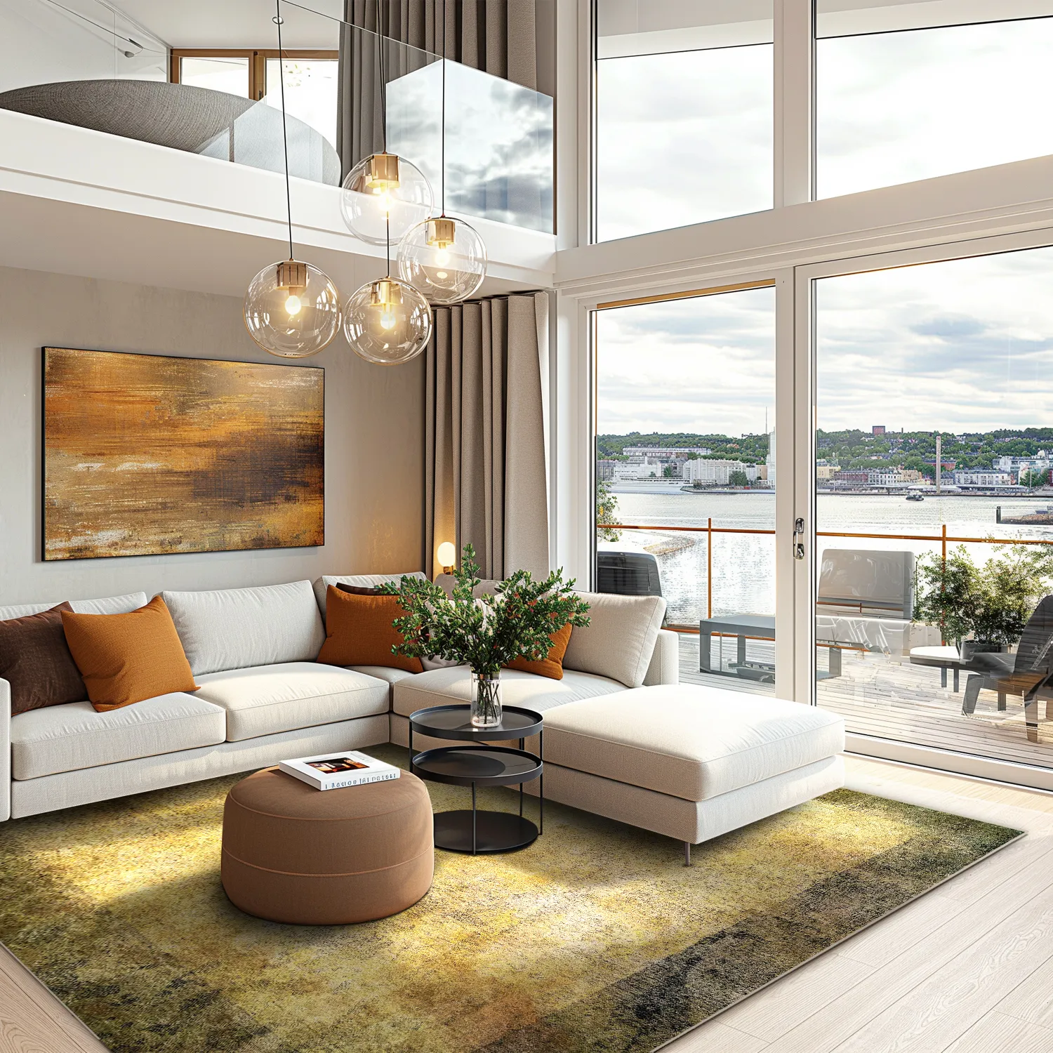 Tapete Wilton - Campana (bege/amarelo)