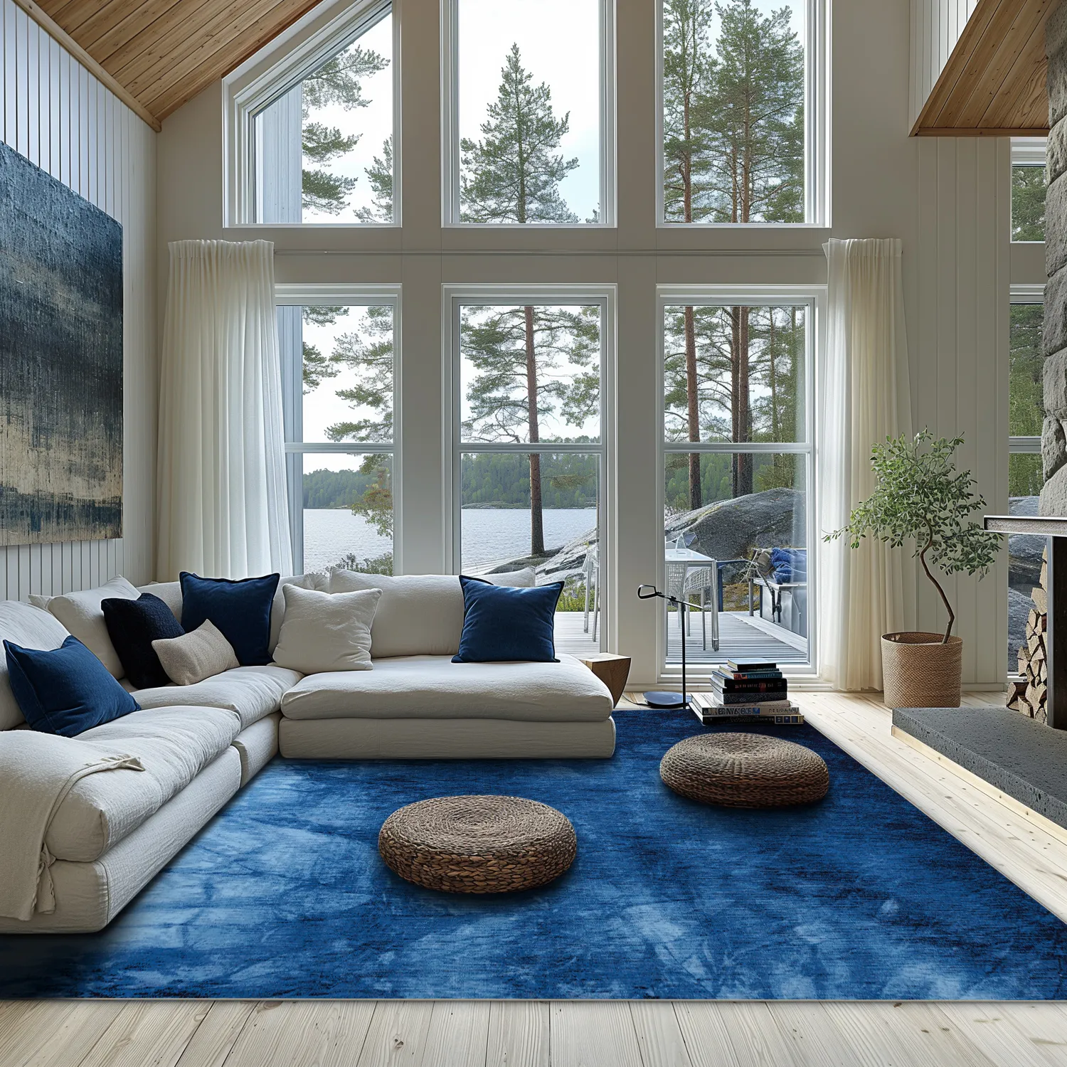 Tapete Wilton - Cargese (azul)