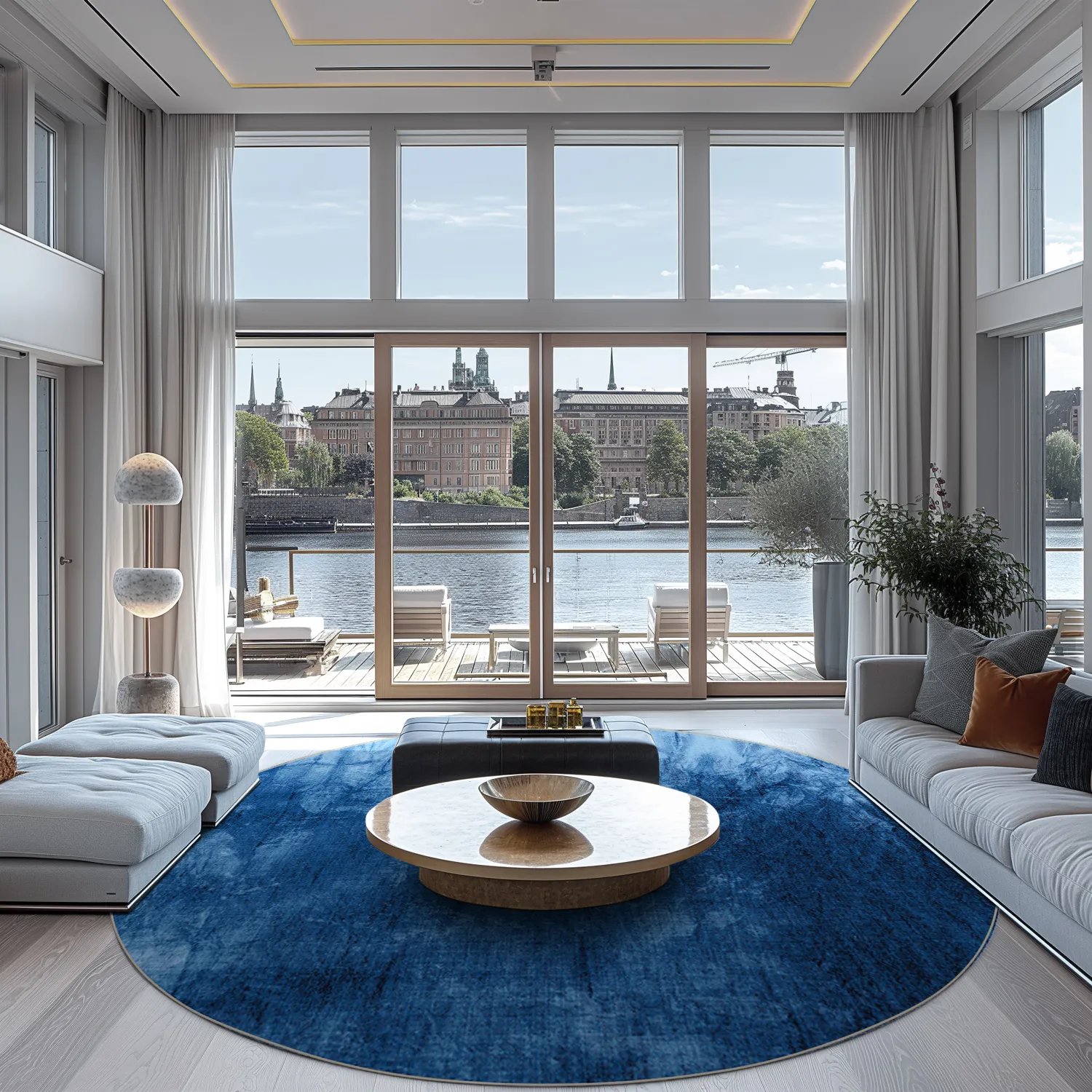 Tapete redondo - Cargese (azul)