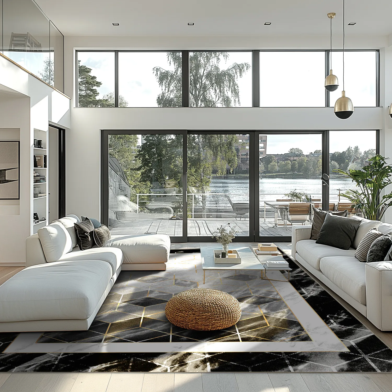 Tapete Wilton - Castello (preto/branco)