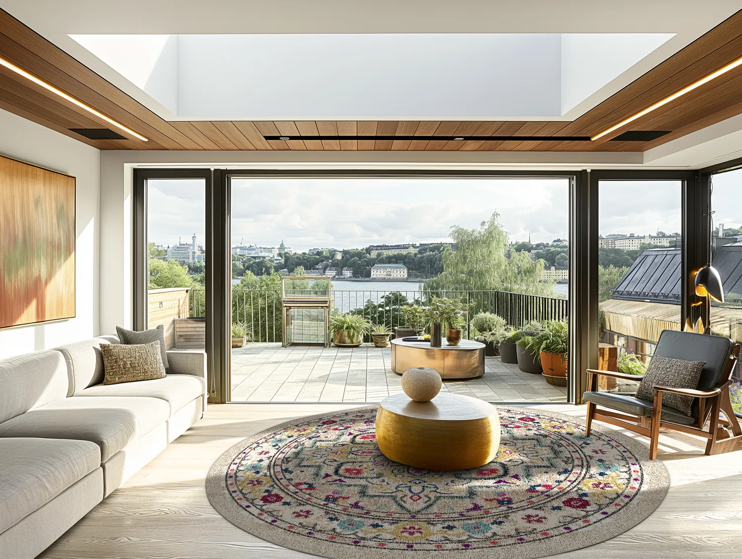 Tapete redondo - Castro (multicolorido)