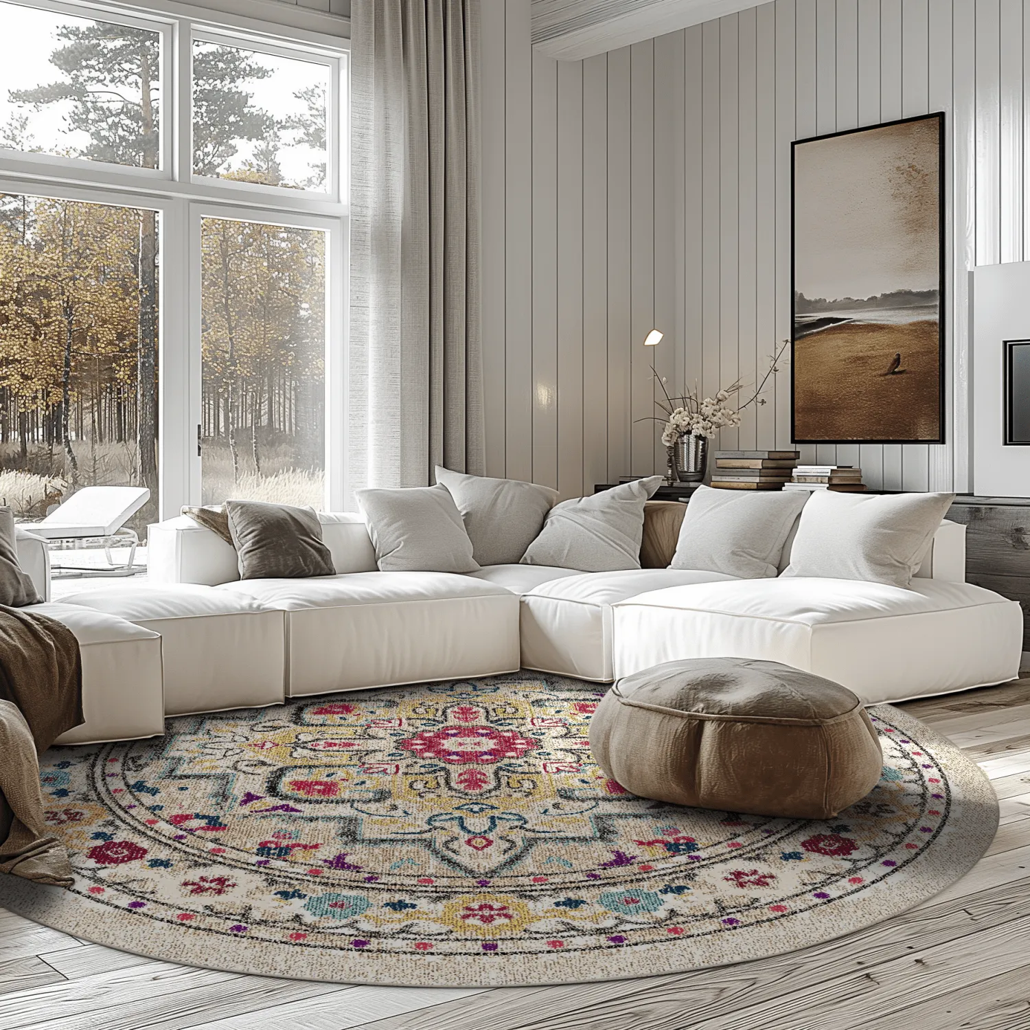 Tapete redondo - Castro (multicolorido)