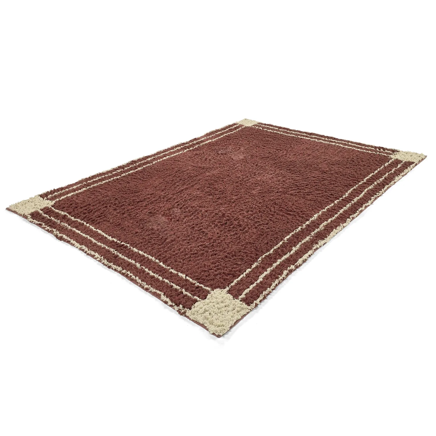 Tapetes felpudos - Cataya Natural Cotton Shaggy (marrom/bege)