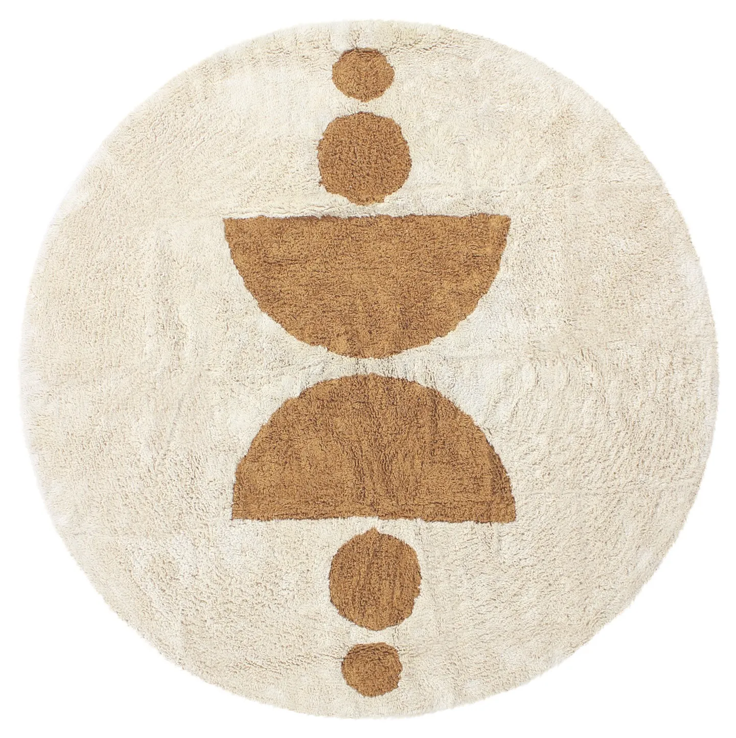 Tapete redondo - Cervia Natural Cotton Shaggy (bege)