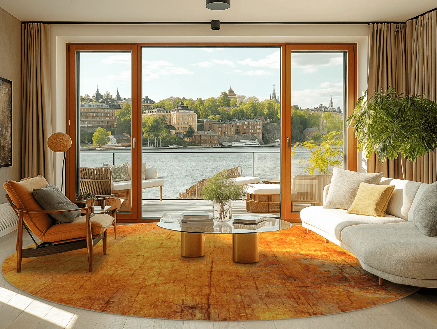 Tapete redondo - Cesano (laranja)