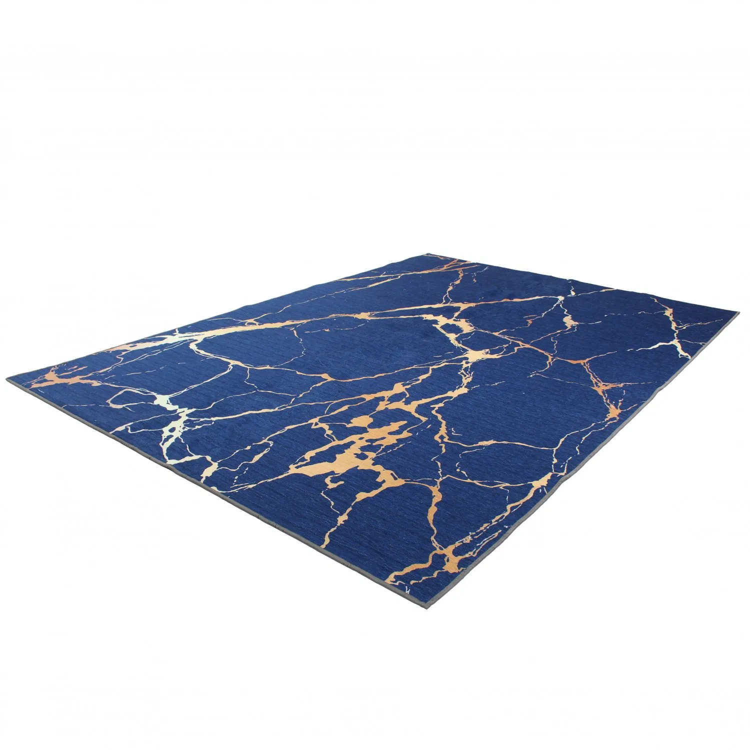 Tapete Wilton - Cesina (azul/dourado)