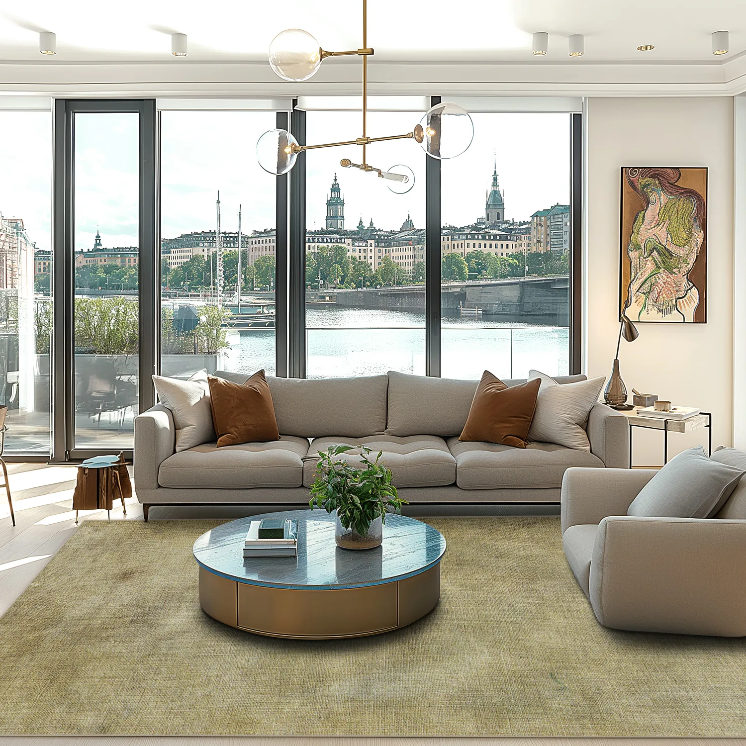 Tapete Wilton - Chodos (dourado)