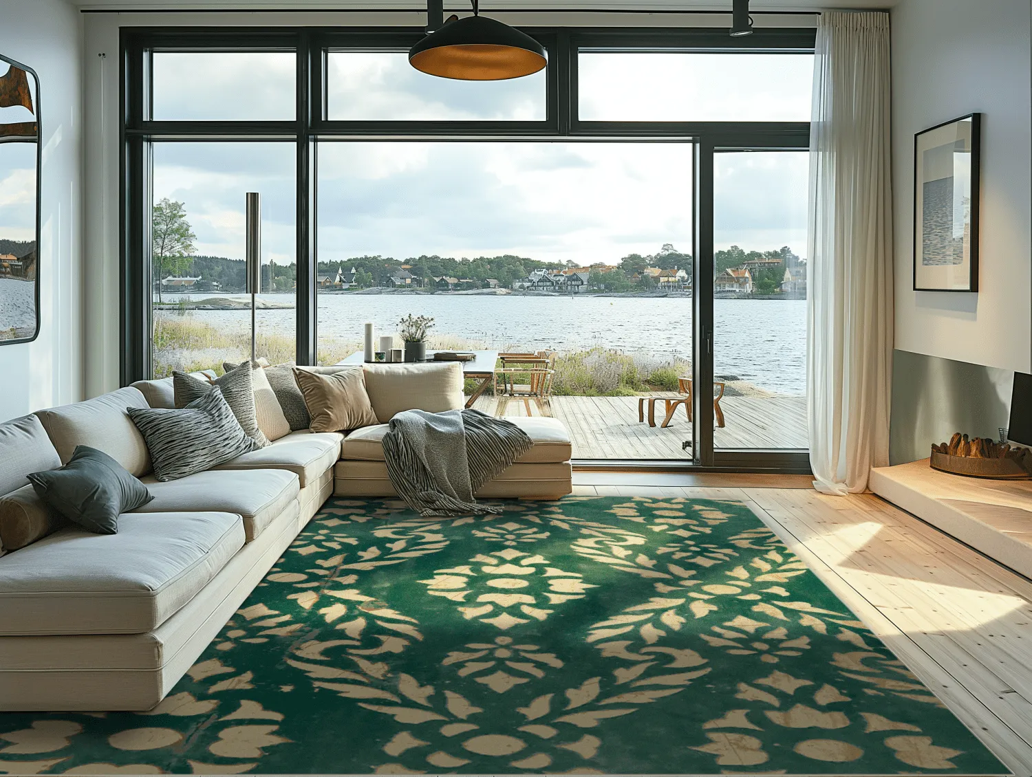 Tapete Wilton - Circe (verde/dourado)