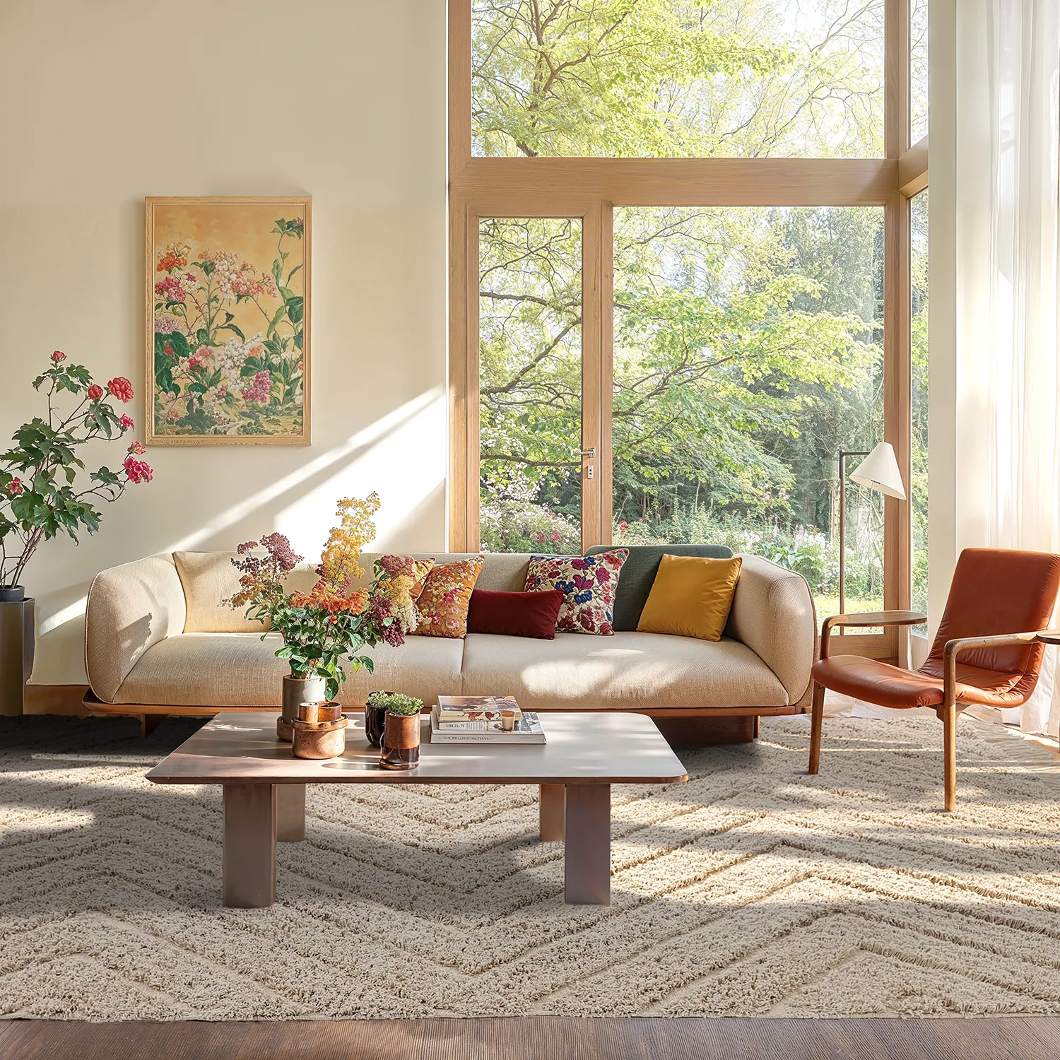 Tapetes felpudos - Conara Natural Cotton Shaggy (bež)