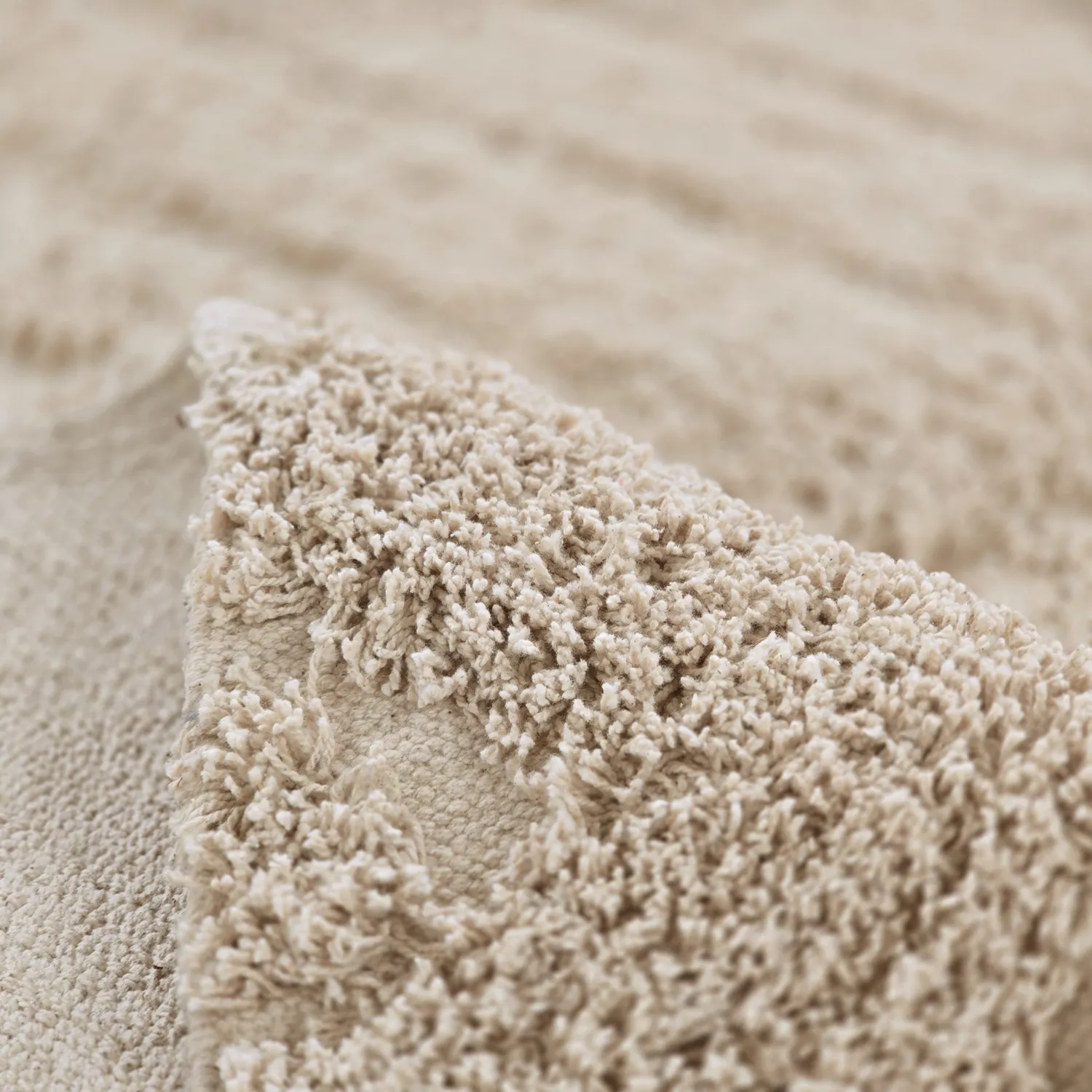 Tapetes felpudos - Conara Natural Cotton Shaggy (bež)