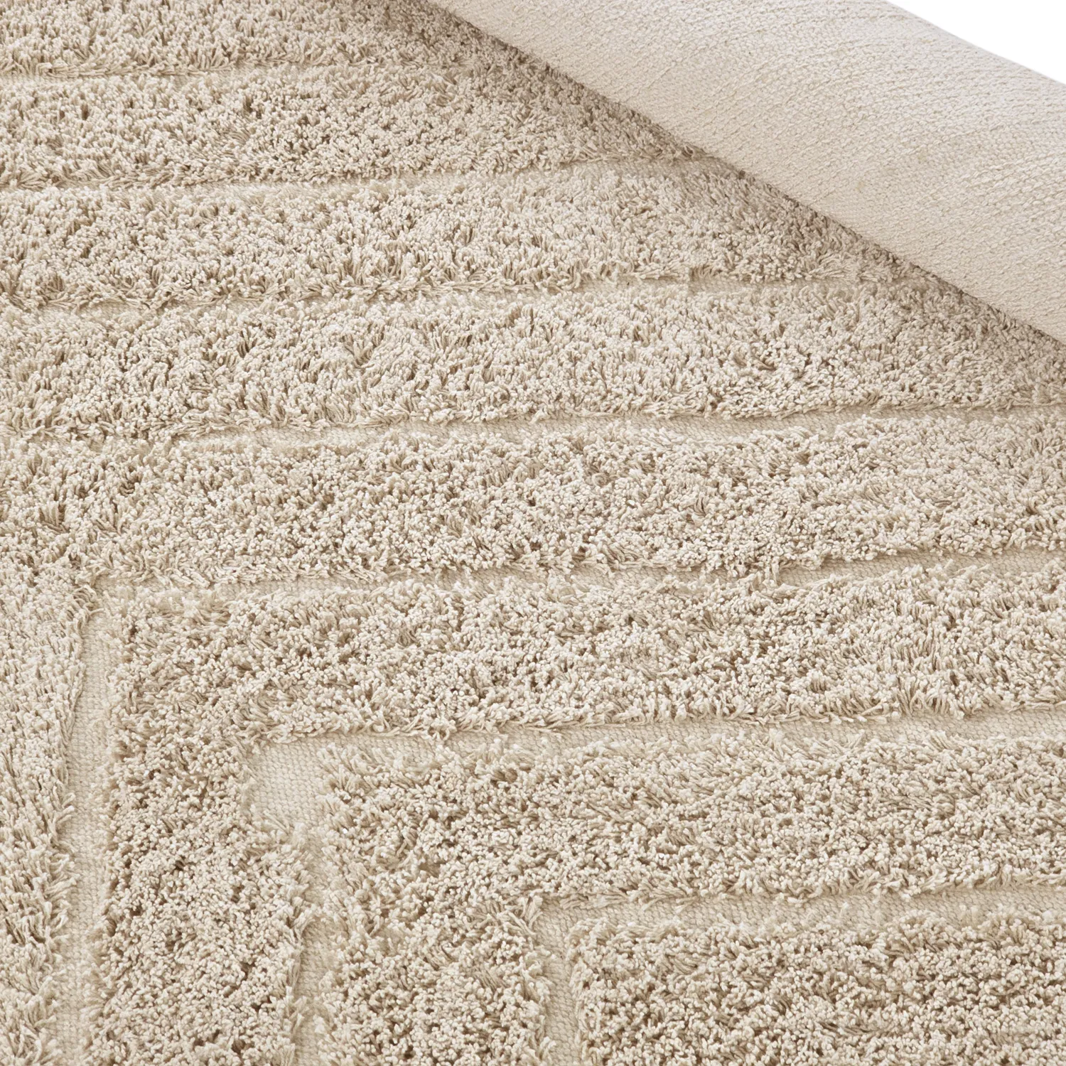 Tapetes felpudos - Conara Natural Cotton Shaggy (bež)