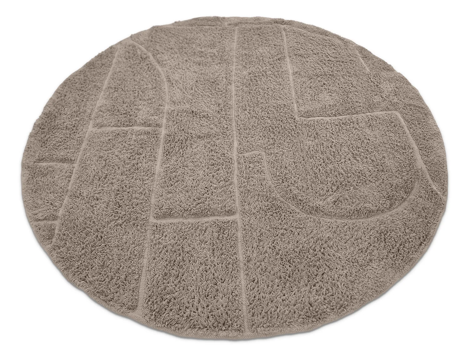 Tapete redondo - Cremona Natural Cotton Shaggy (taupe)