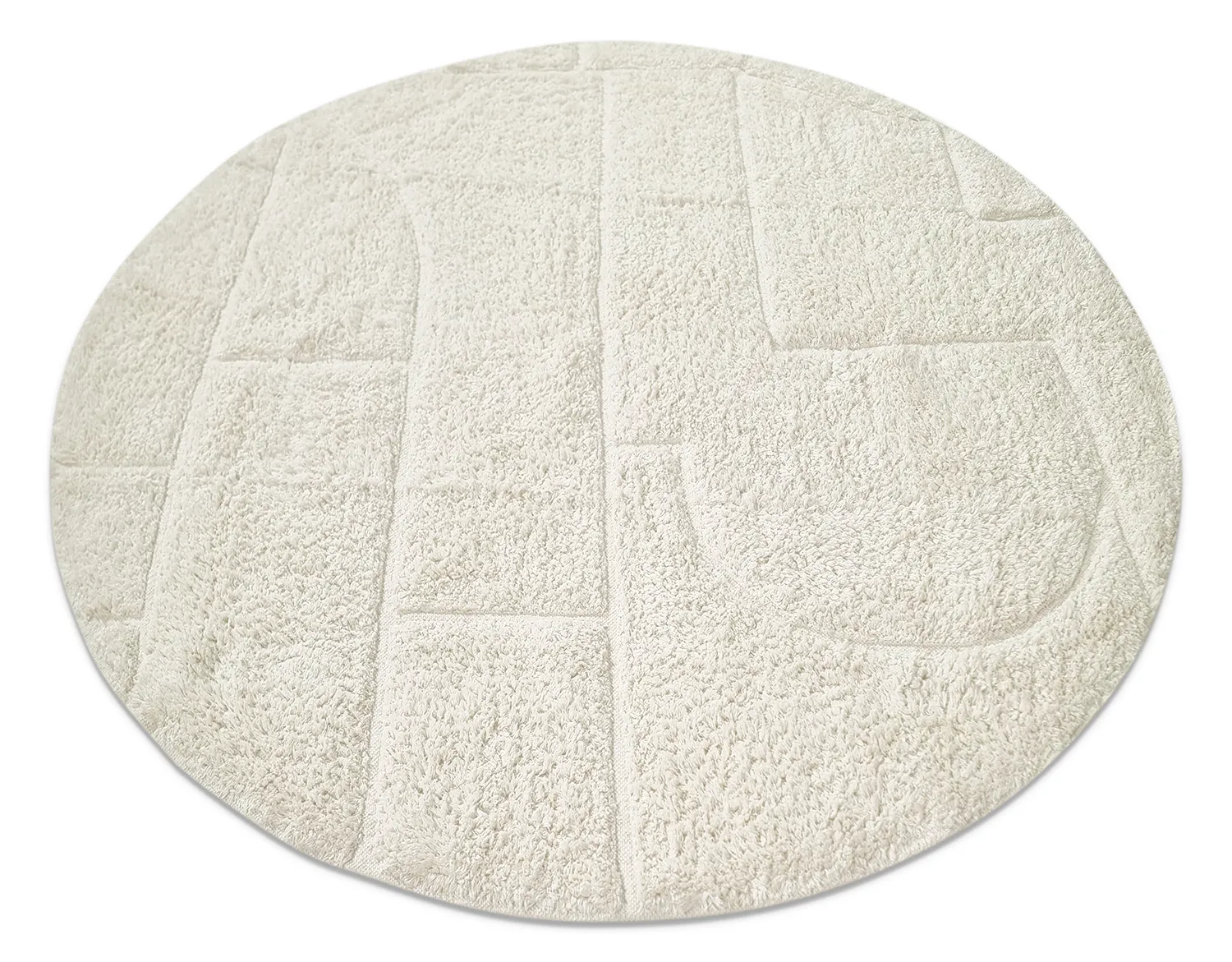 Tapete redondo - Cremona Natural Cotton Shaggy (offwhite)