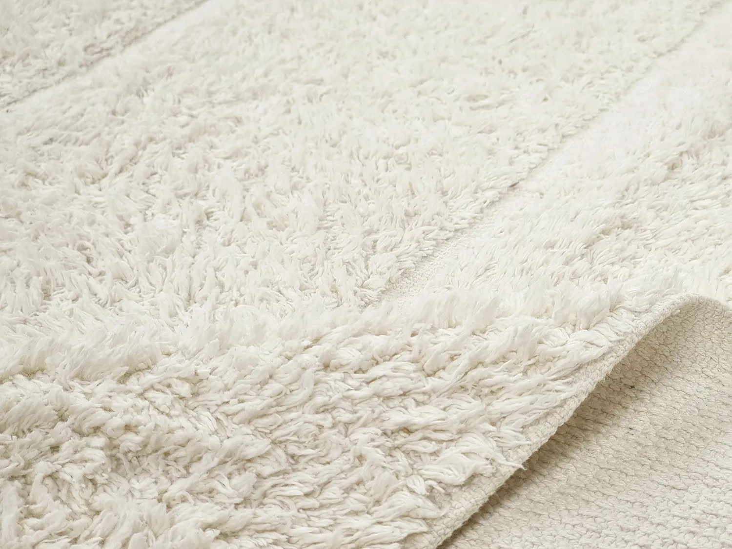 Tapete redondo - Cremona Natural Cotton Shaggy (offwhite)