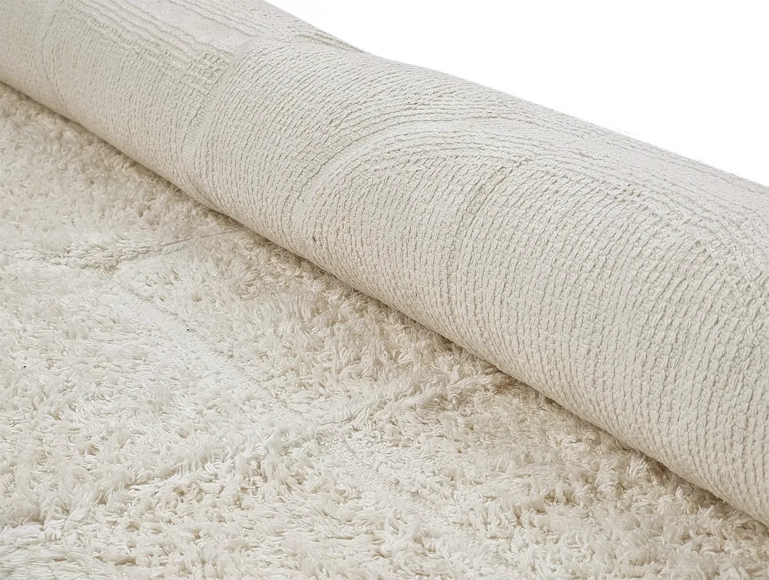 Tapete redondo - Cremona Natural Cotton Shaggy (offwhite)