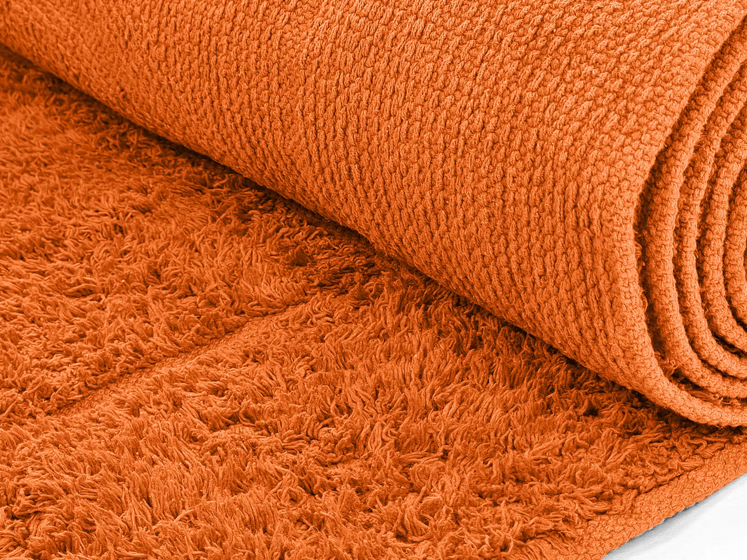 Tapete redondo - Cremona Natural Cotton Shaggy (laranja)