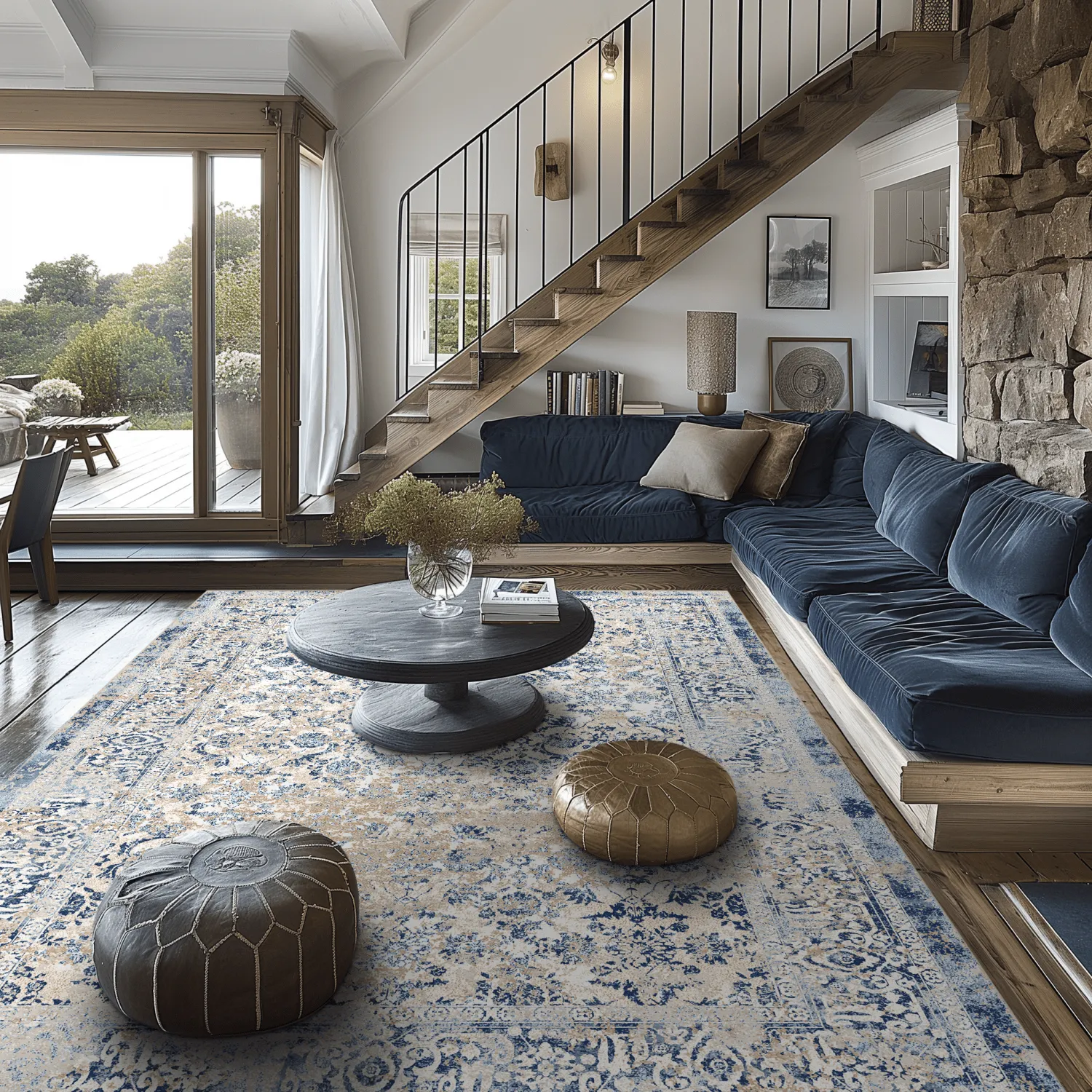 Tapete Wilton - Denizli (azul)