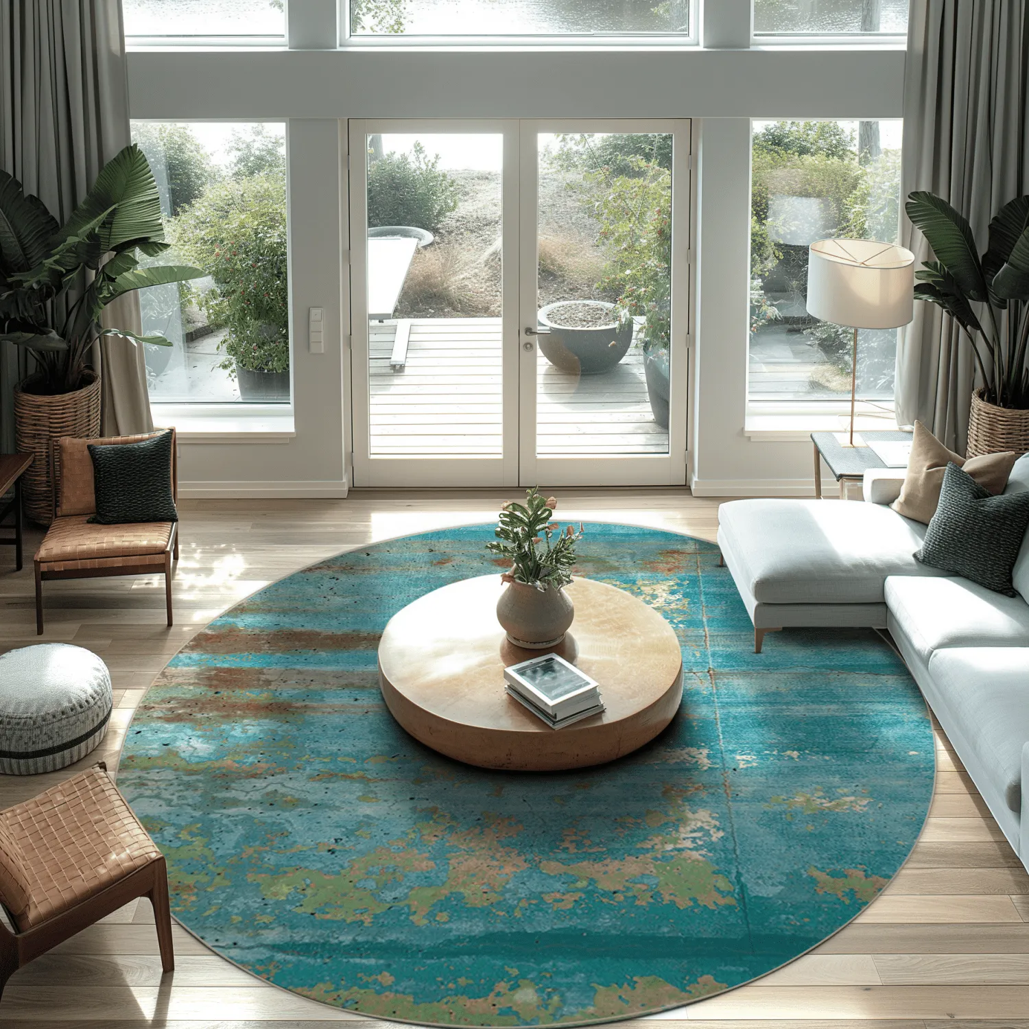 Tapete redondo - Domont (turquesa)