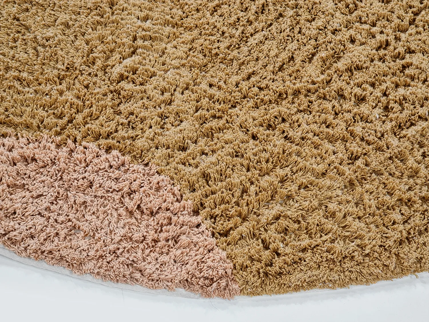 Tapete redondo - Donostia Natural Cotton Shaggy (multi)