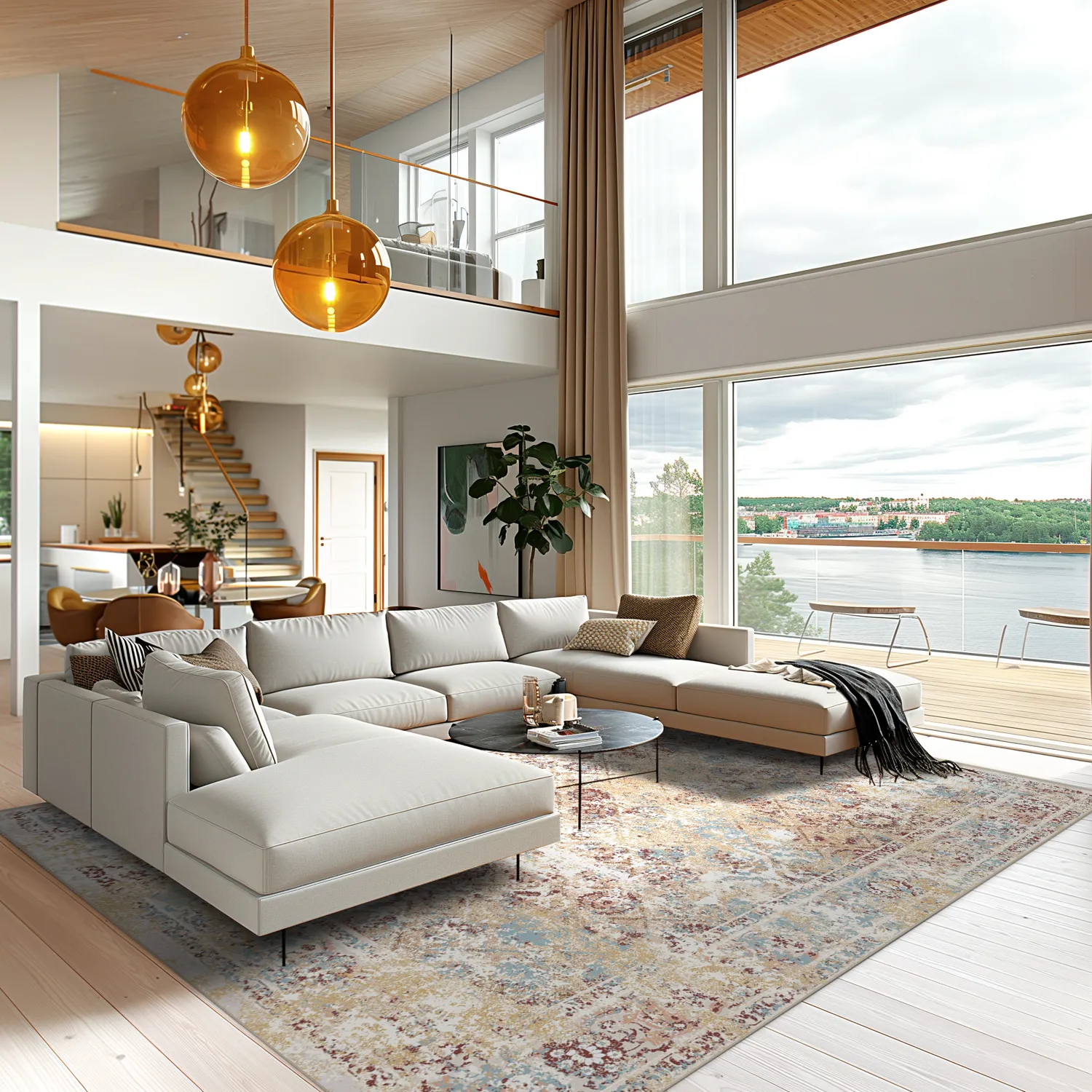 Tapete Wilton - Douz (azul/multicolorido)