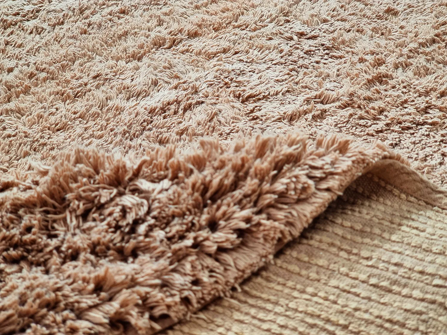 Tapetes felpudos - Ebba Natural Cotton Shaggy (marrom)