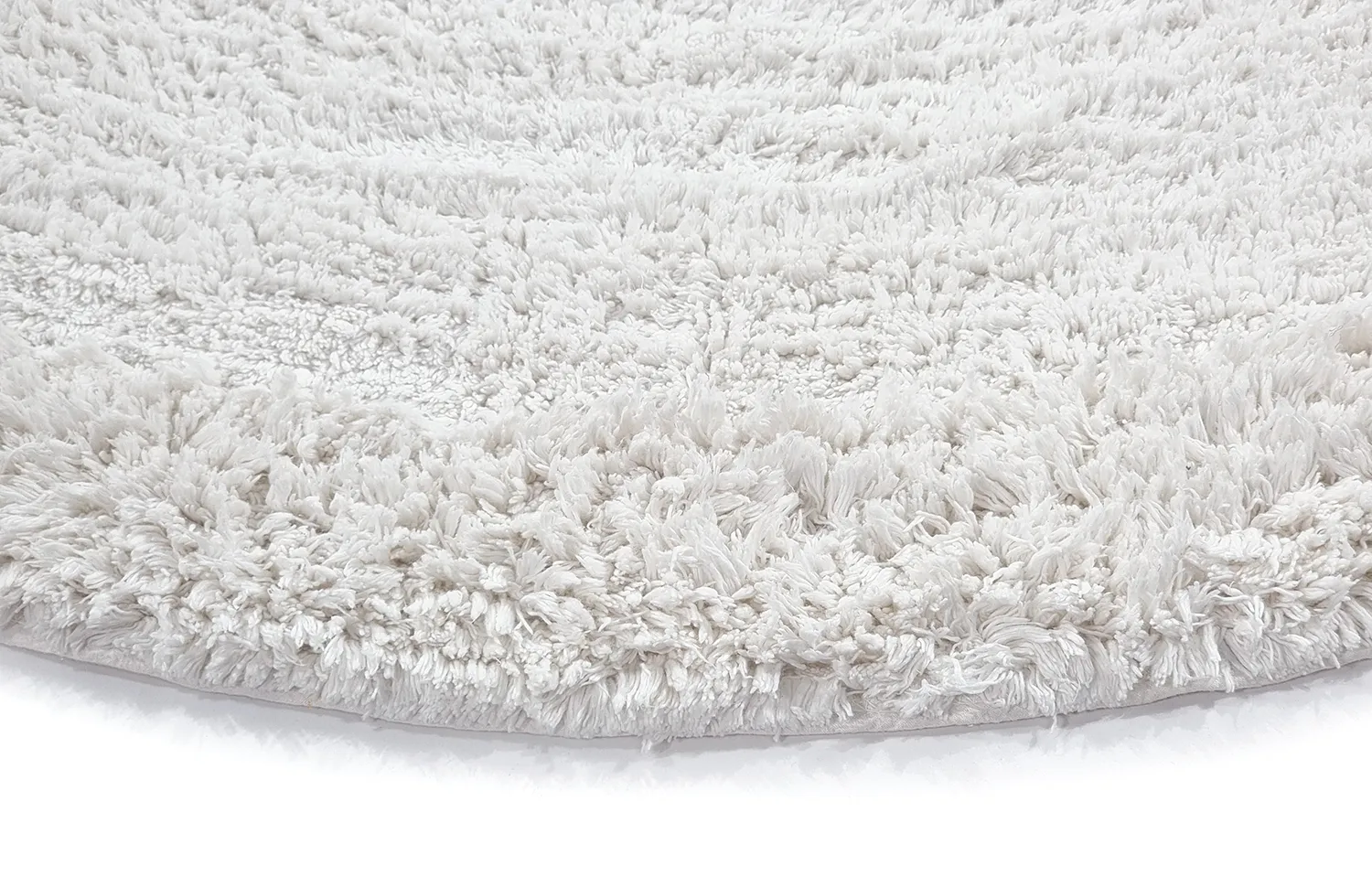 Tapete redondo - Ebba Natural Cotton Shaggy (offwhite)