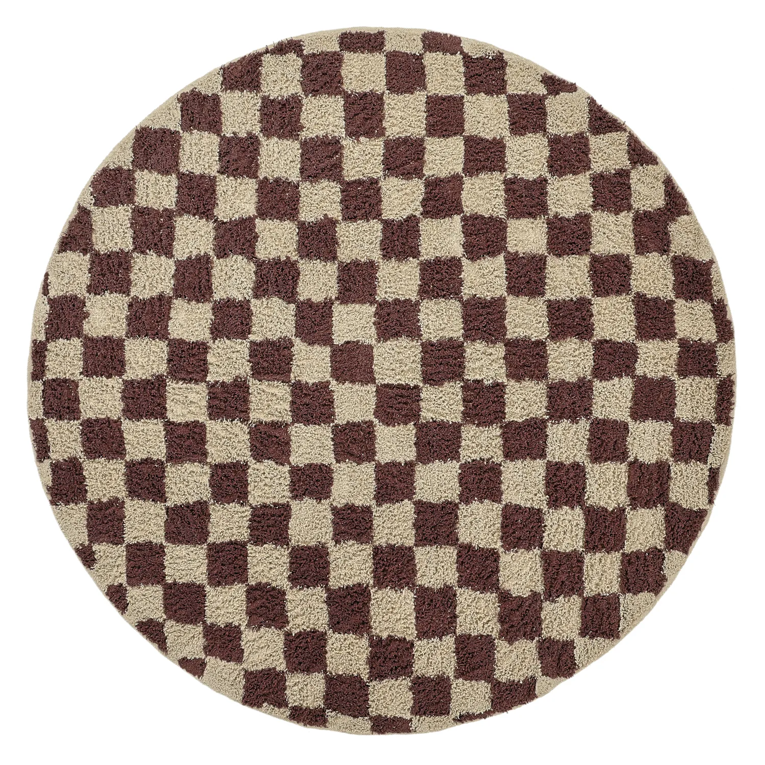 Tapete redondo - Elsey Natural Cotton Shaggy (bež/rjava)