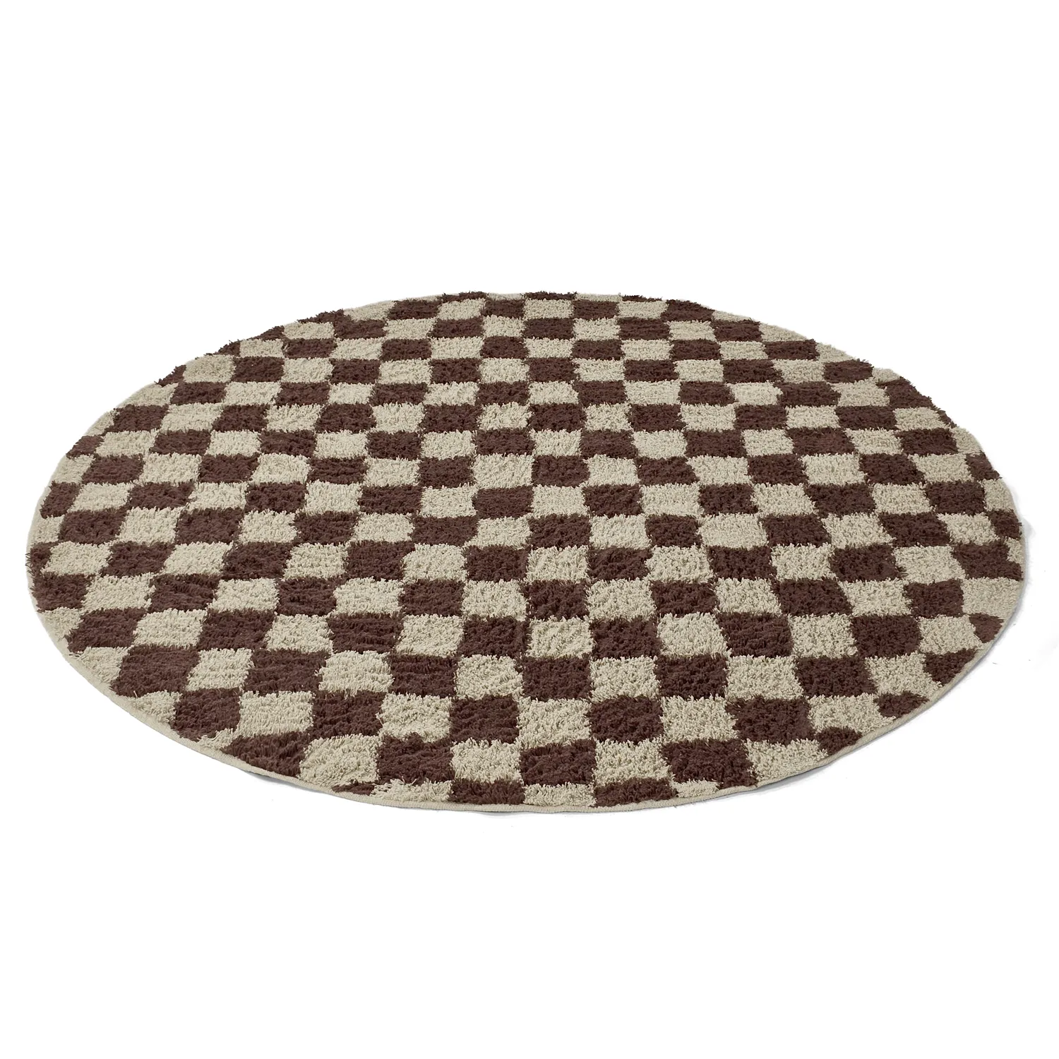 Tapete redondo - Elsey Natural Cotton Shaggy (bež/rjava)