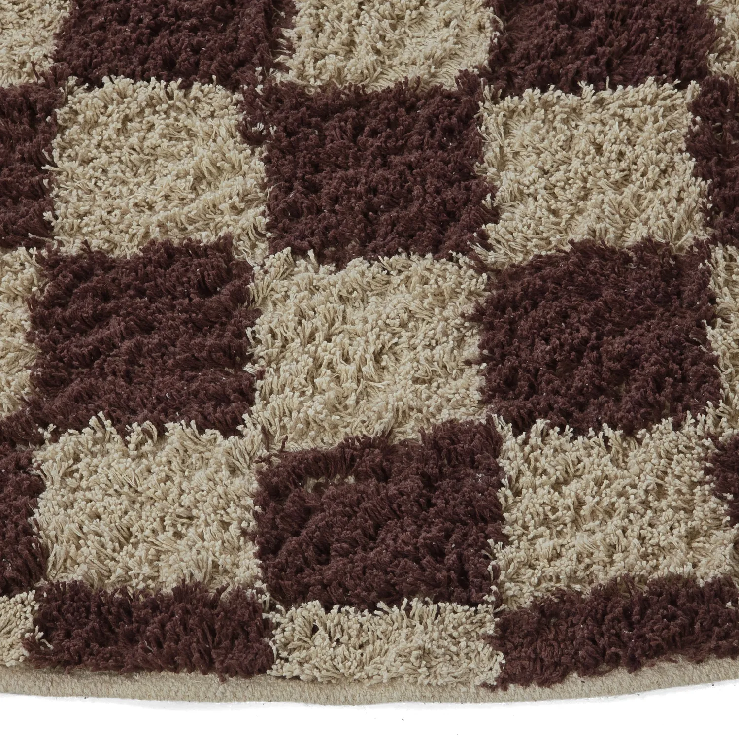 Tapete redondo - Elsey Natural Cotton Shaggy (bež/rjava)