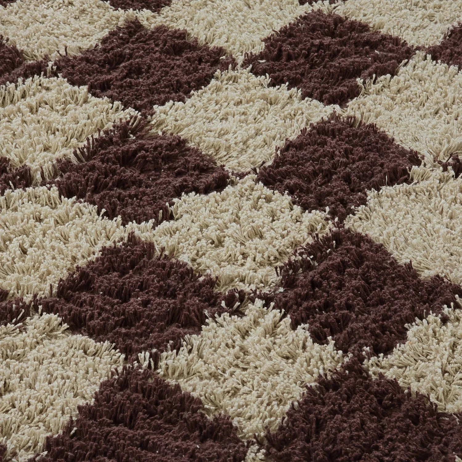 Tapete redondo - Elsey Natural Cotton Shaggy (bež/rjava)