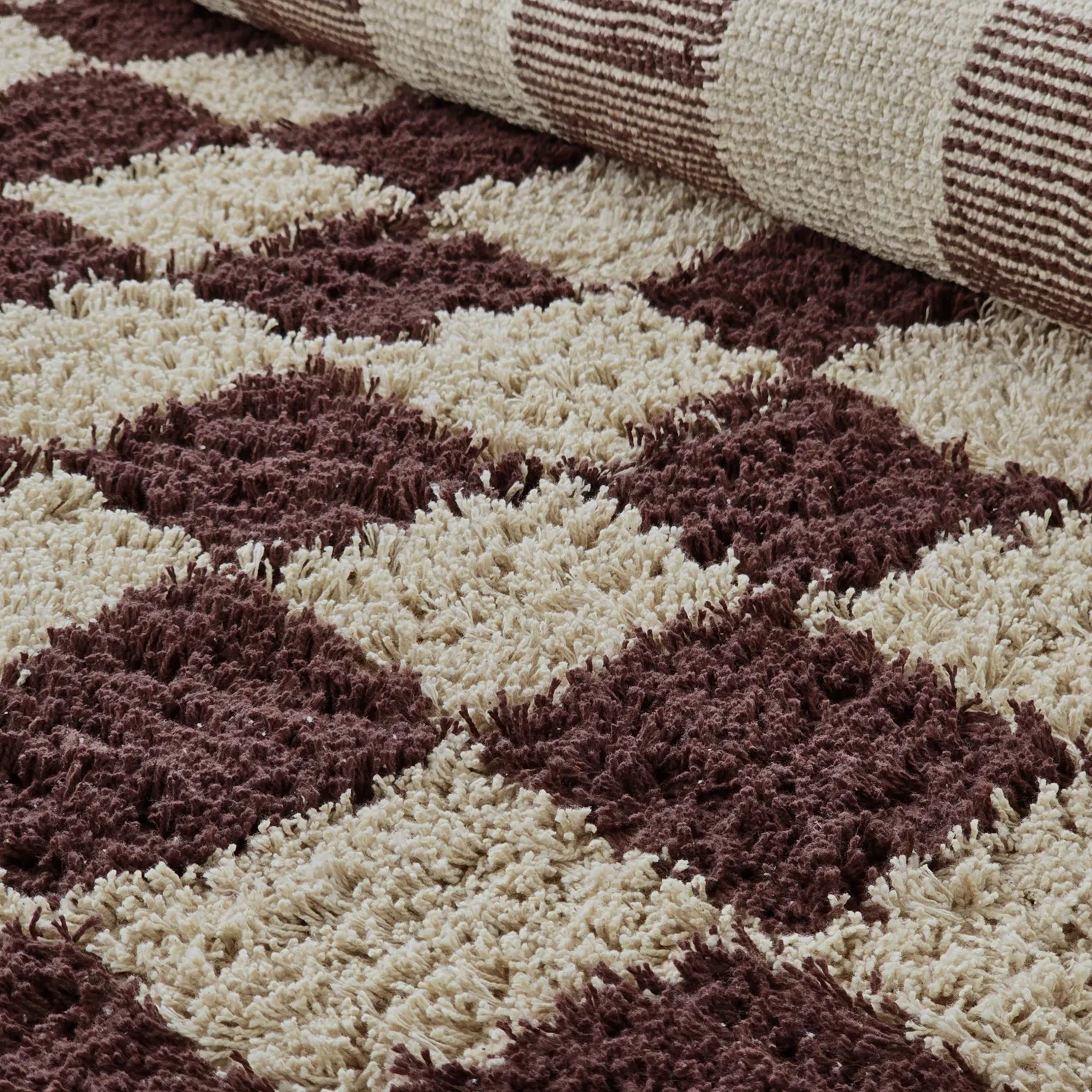 Tapete redondo - Elsey Natural Cotton Shaggy (bež/rjava)