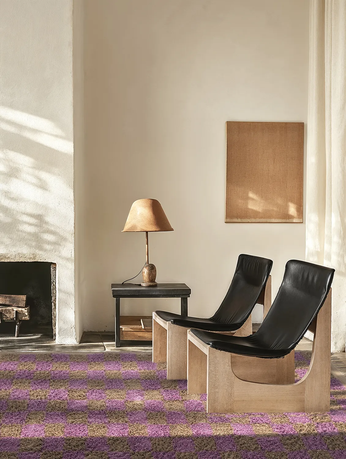 Tapetes felpudos - Elsey Natural Cotton Shaggy (rjava/vijolična)