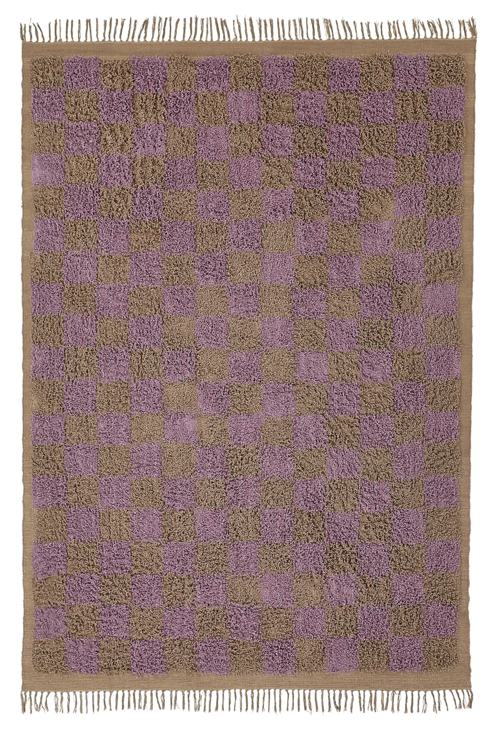 Tapetes felpudos - Elsey Natural Cotton Shaggy (rjava/vijolična)