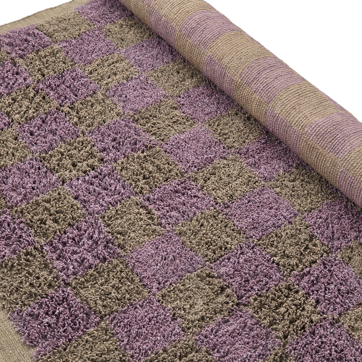 Tapetes felpudos - Elsey Natural Cotton Shaggy (rjava/vijolična)