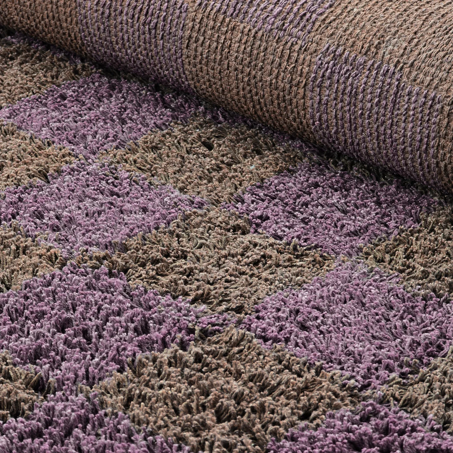 Tapetes felpudos - Elsey Natural Cotton Shaggy (rjava/vijolična)