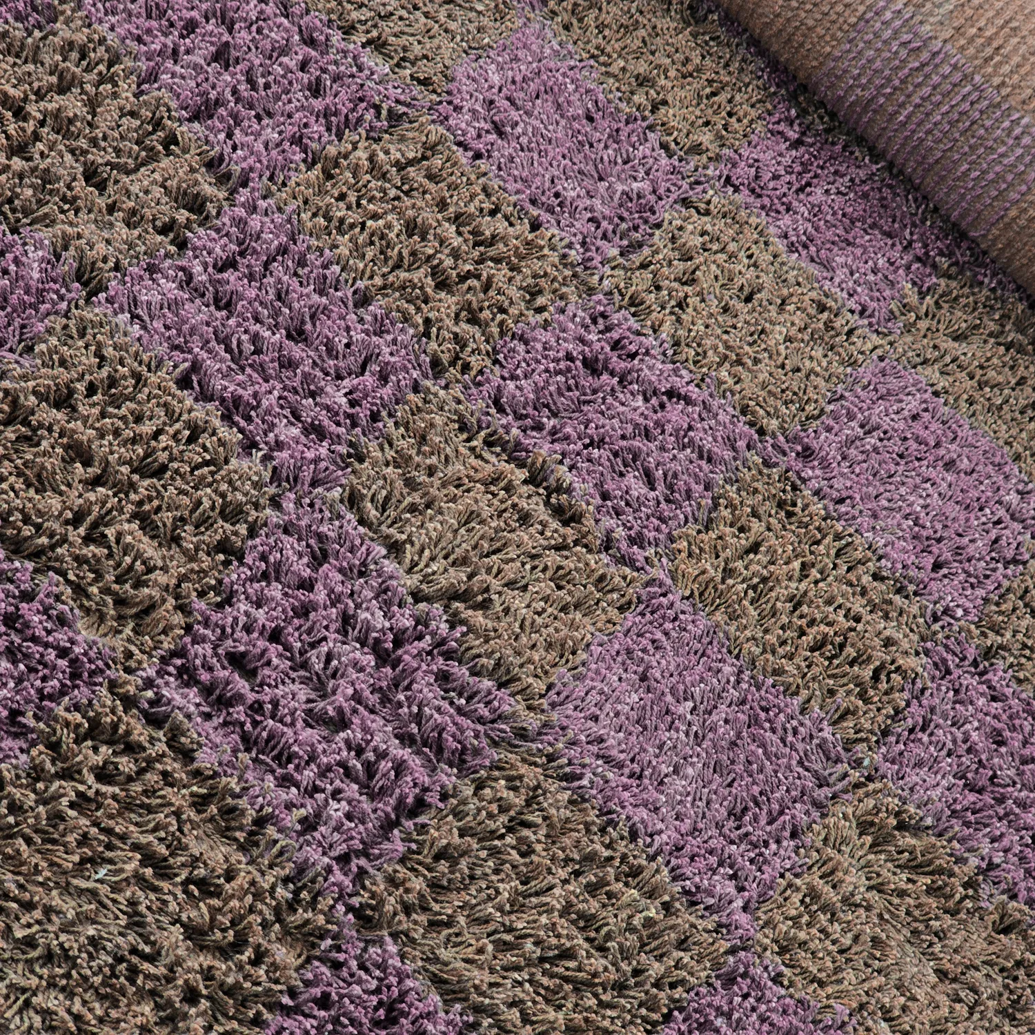 Tapetes felpudos - Elsey Natural Cotton Shaggy (rjava/vijolična)