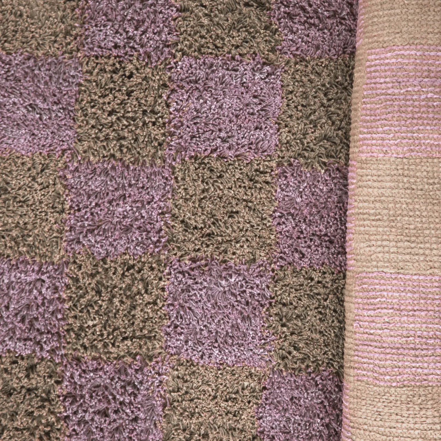 Tapetes felpudos - Elsey Natural Cotton Shaggy (rjava/vijolična)