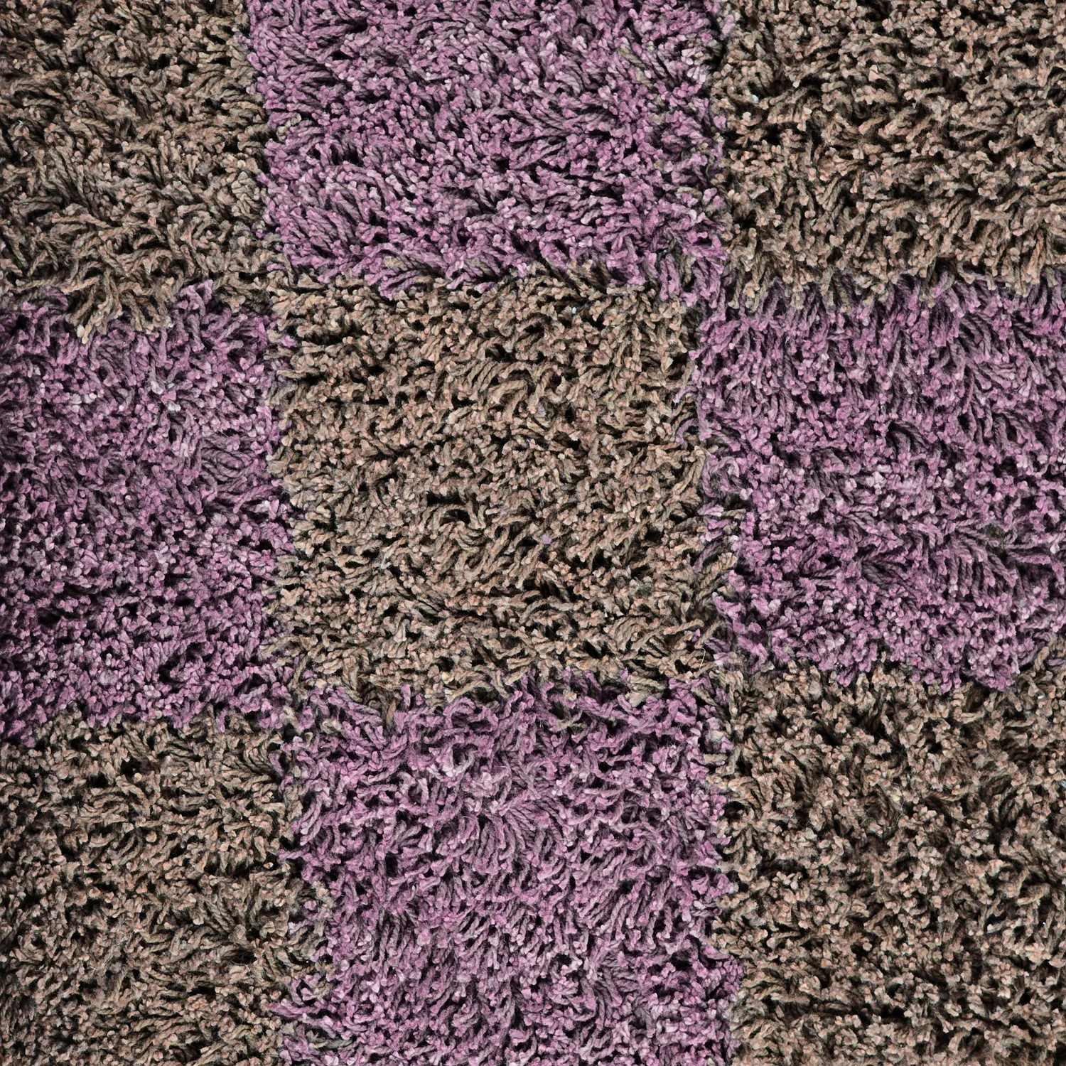 Tapetes felpudos - Elsey Natural Cotton Shaggy (rjava/vijolična)