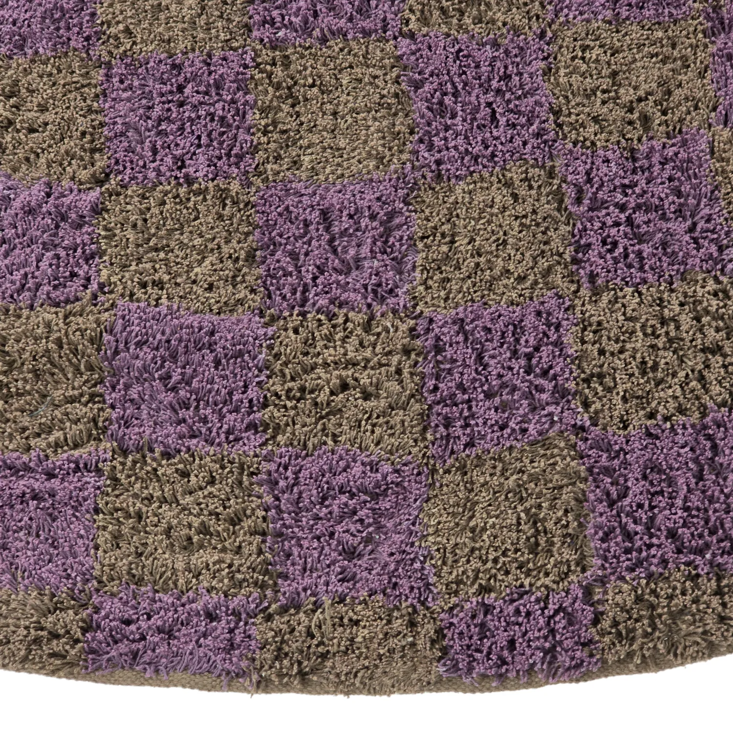 Tapete redondo - Elsey Natural Cotton Shaggy (rjava/vijolična)