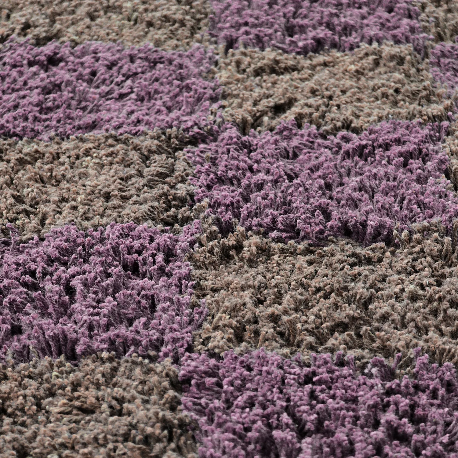 Tapete redondo - Elsey Natural Cotton Shaggy (rjava/vijolična)