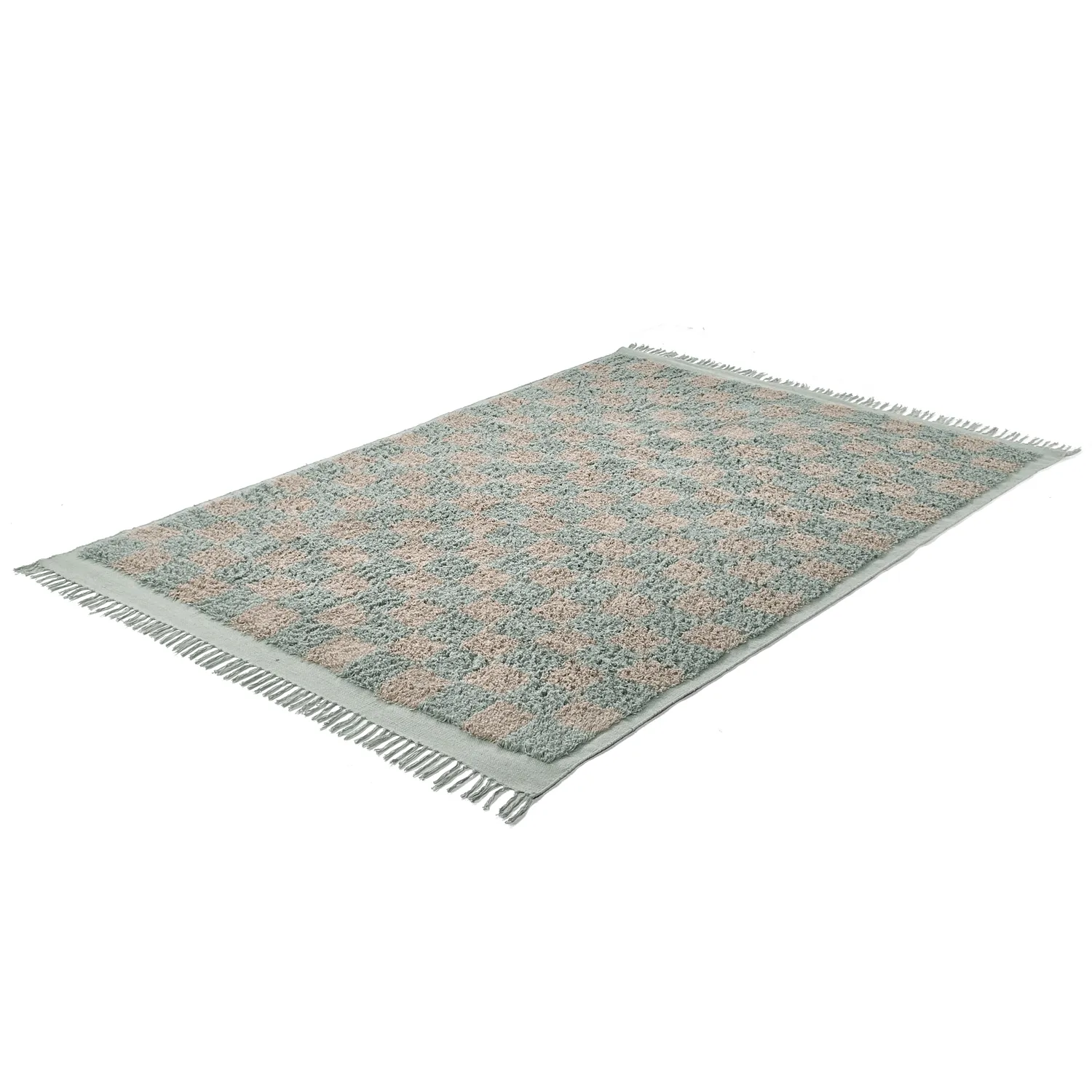 Tapetes felpudos - Elsey Natural Cotton Shaggy (siva/roza)