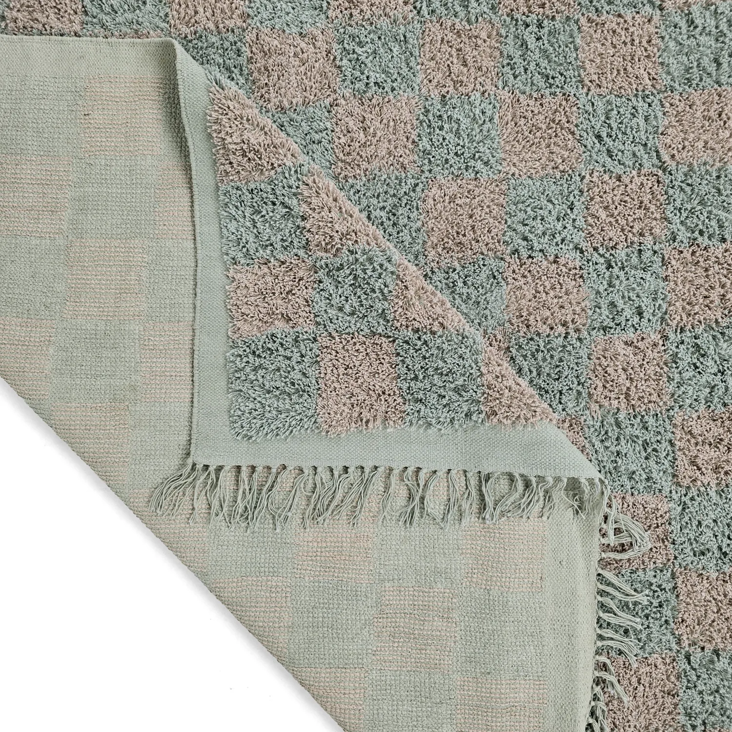 Tapetes felpudos - Elsey Natural Cotton Shaggy (siva/roza)