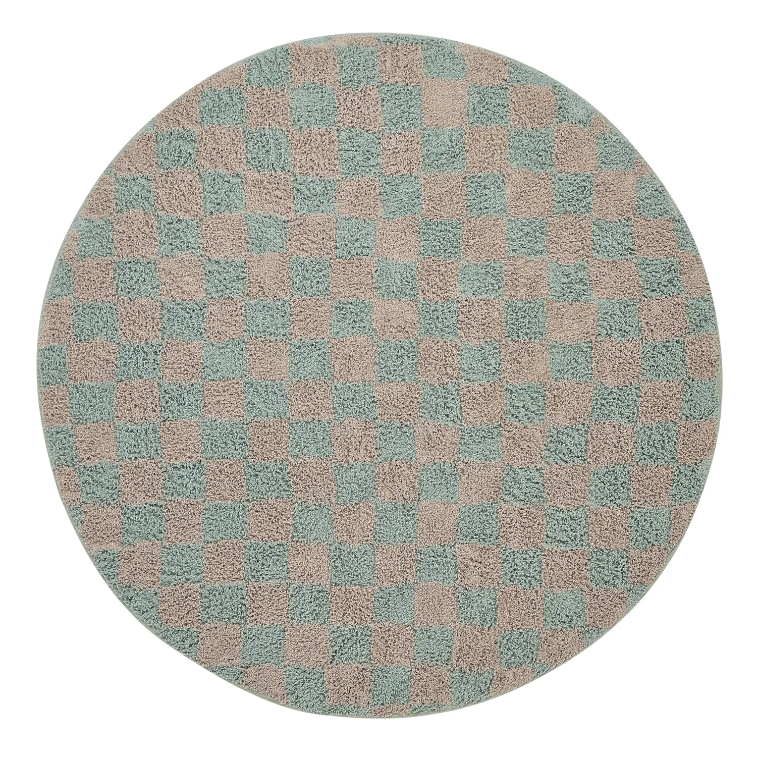 Tapete redondo - Elsey Natural Cotton Shaggy (siva/roza)