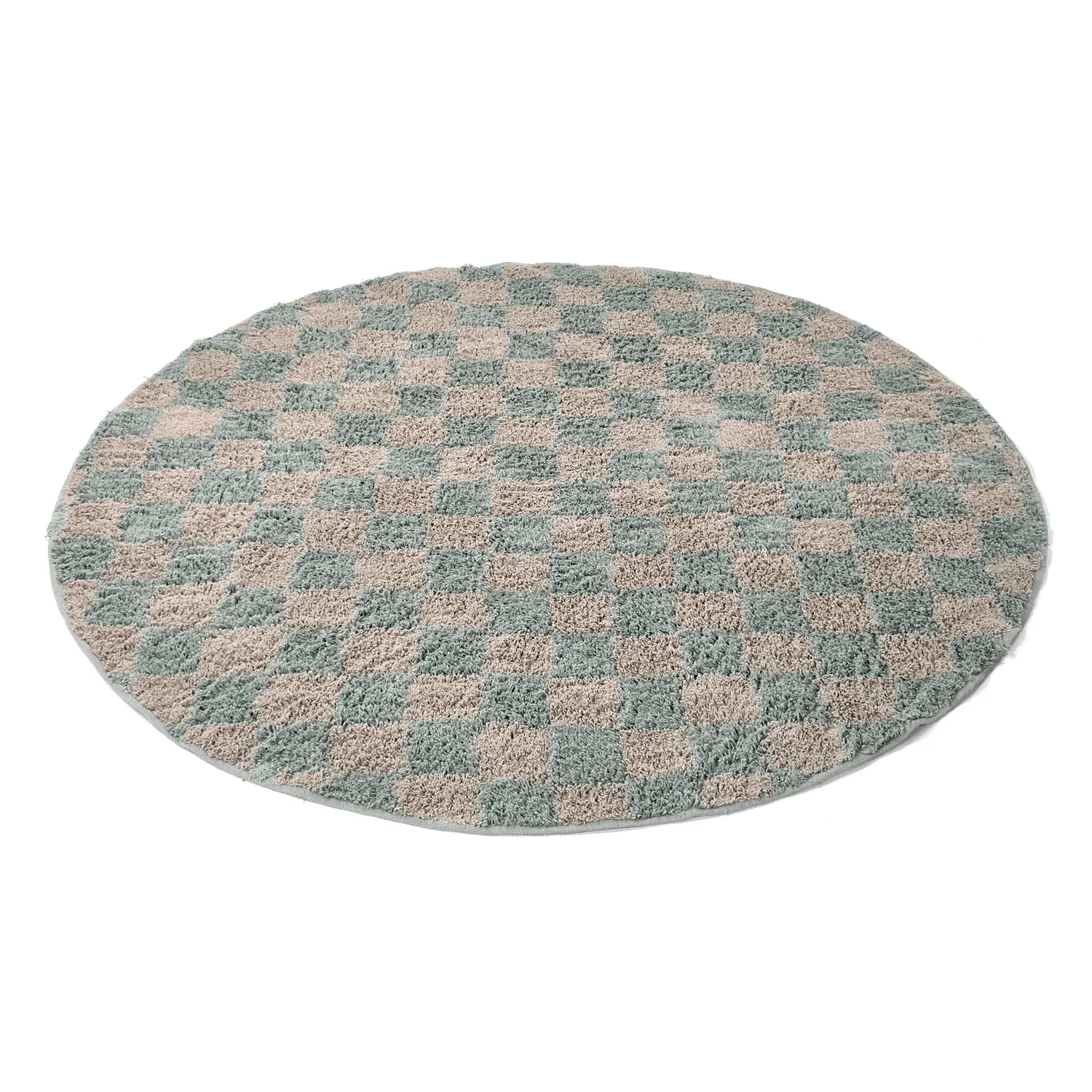 Tapete redondo - Elsey Natural Cotton Shaggy (siva/roza)