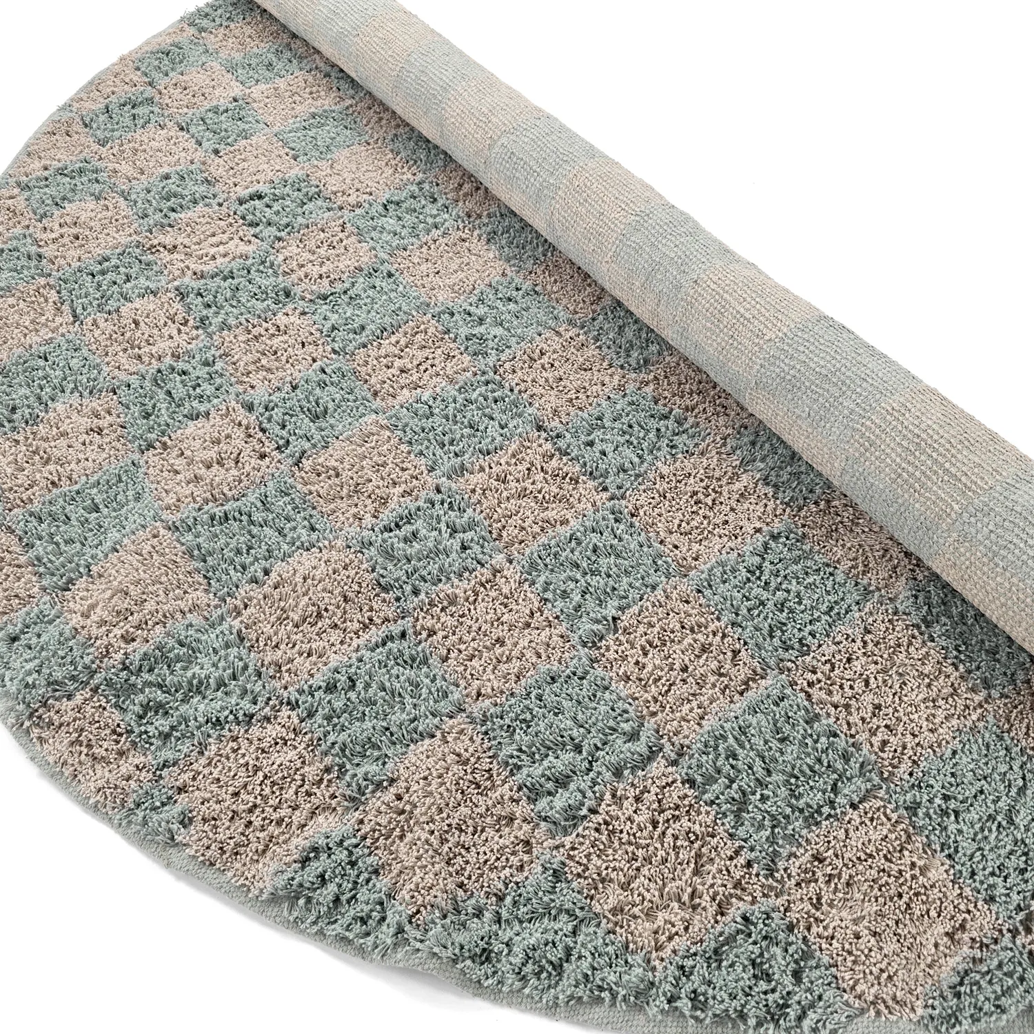 Tapete redondo - Elsey Natural Cotton Shaggy (siva/roza)