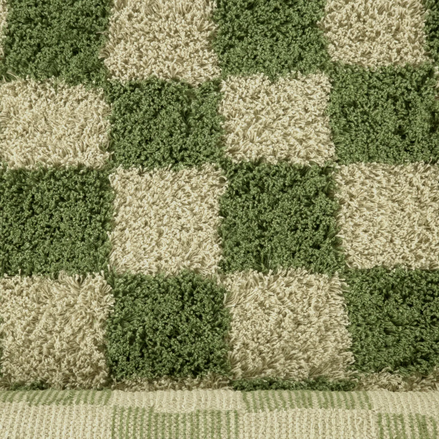 Tapetes felpudos - Elsey Natural Cotton Shaggy (zelena/bež)