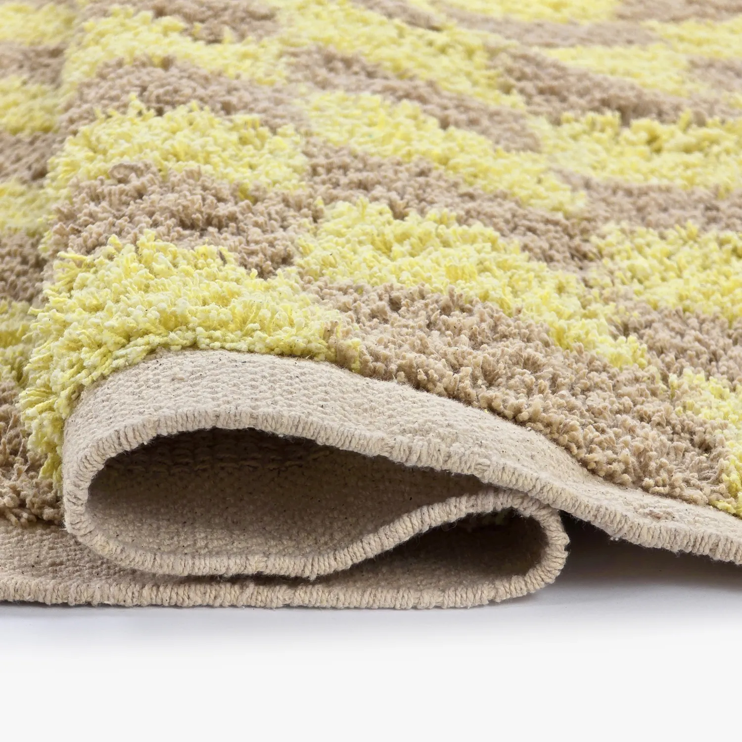 Tapetes felpudos - Elsey Natural Cotton Shaggy (rumeno/bege)